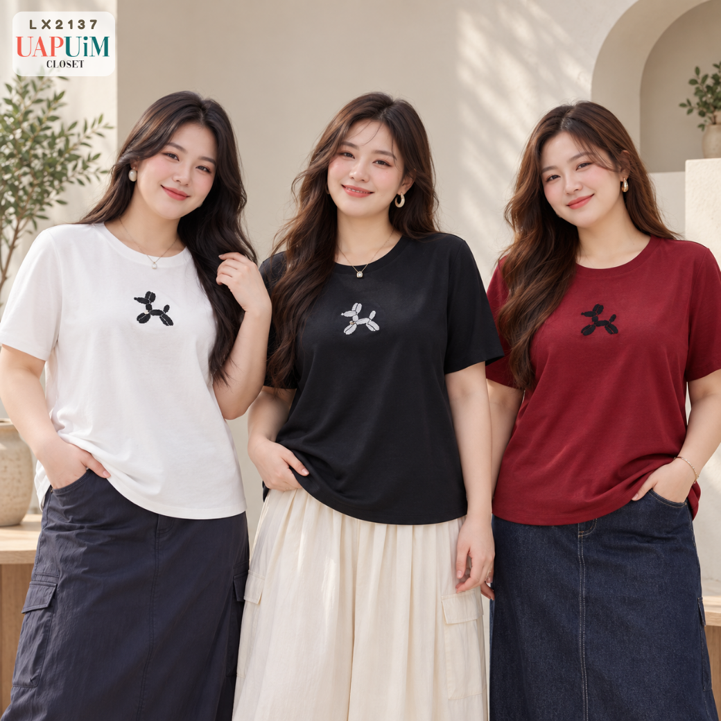 LX2137 เสื้อยืดคอกลม